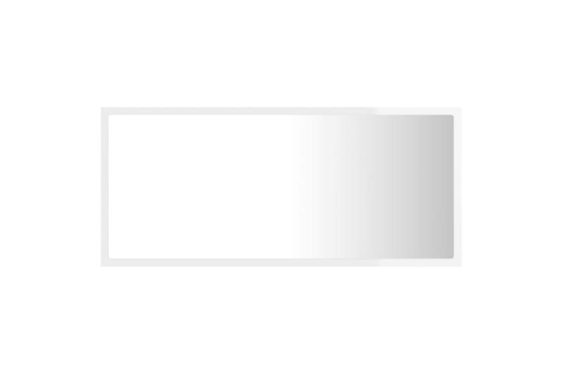 LED Baderomsspeil 90x8,5x37 cm sponplate høyglans hvit - Beige - Hagemøbler - Solbeskyttelse - Markiser - Balkongmarkise