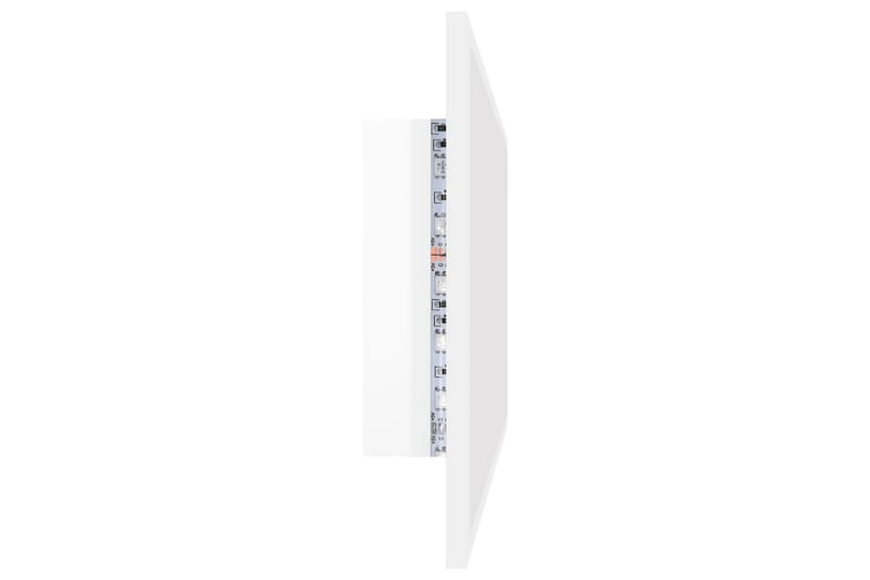 LED Baderomsspeil 90x8,5x37 cm sponplate høyglans hvit - Beige - Hagemøbler - Solbeskyttelse - Markiser - Balkongmarkise