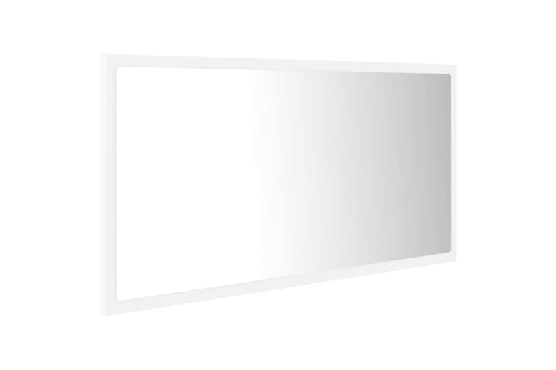 LED Baderomsspeil 90x8,5x37 cm sponplate hvit - Hvit - Balkongmarkise - Markiser - Terrassemarkise