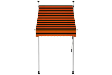 Manuell uttrekkbar markise 100 cm oransje og brun - Flerfarget - Hagemøbler - Solbeskyttelse - Markiser - Vindusmarkise