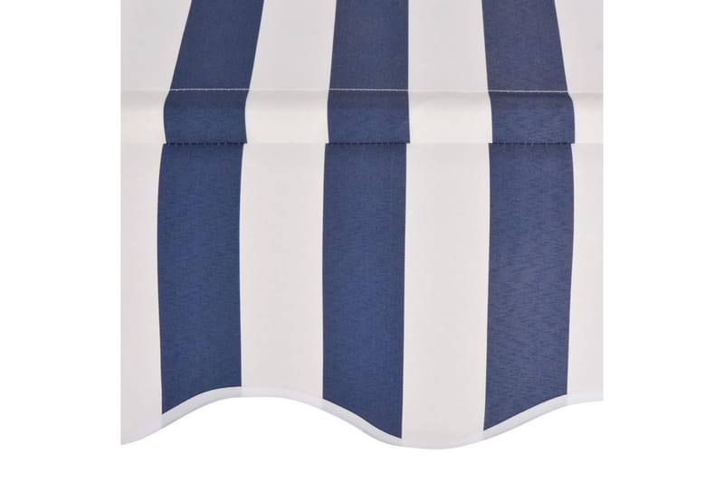 Manuell uttrekkbar markise 150 cm blå og hvite striper - Vindusmarkise - Markiser