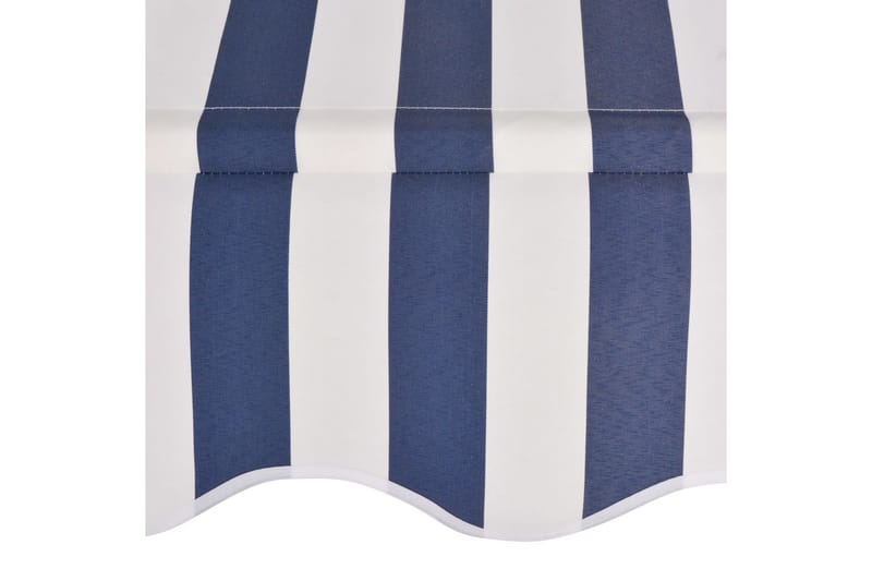 Manuell uttrekkbar markise 200 cm blå og hvite striper - Vindusmarkise - Markiser