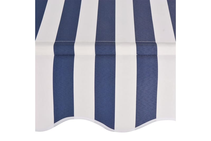 Manuell uttrekkbar markise 250 cm blå og hvite striper - Vindusmarkise - Markiser