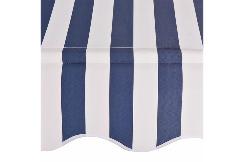 Manuell uttrekkbar markise 300 cm blå og hvite striper - Balkongmarkise - Markiser - Terrassemarkise