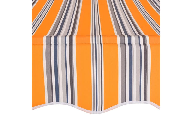 Manuell uttrekkbar markise 300 cm gul og blå striper - Balkongmarkise - Markiser - Terrassemarkise
