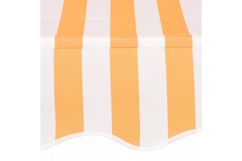 Manuell uttrekkbar markise 300 cm gule og hvite striper - Balkongmarkise - Markiser - Terrassemarkise
