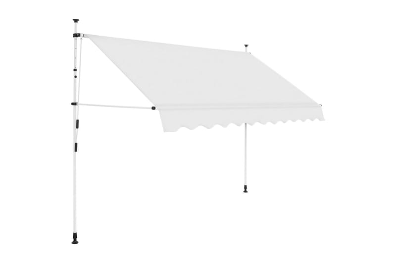 Manuell uttrekkbar markise 300 cm kremhvit - Balkongmarkise - Markiser - Terrassemarkise