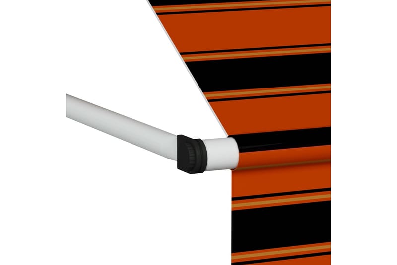 Manuell uttrekkbar markise 300 cm oransje og brun - Flerfarget - Balkongmarkise - Markiser - Terrassemarkise