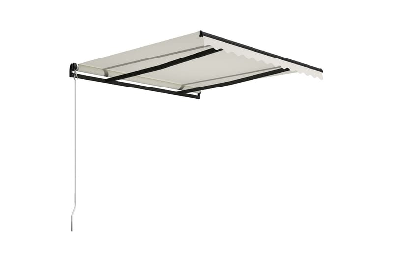 Manuell uttrekkbar markise 300x250 cm kremhvit - Hagemøbler - Solbeskyttelse - Markiser - Vindusmarkise