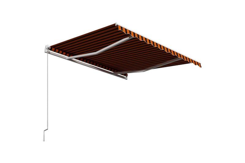 Manuell uttrekkbar markise 300x250 cm oransje og brun - Hagemøbler - Solbeskyttelse - Markiser - Balkongmarkise
