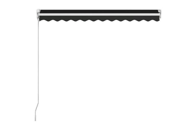 Manuell uttrekkbar markise 350x250 cm antrasitt - Balkongmarkise - Markiser - Terrassemarkise