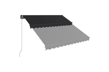 Manuell uttrekkbar markise 350x250 cm antrasitt - Hagemøbler - Solbeskyttelse - Markiser - Balkongmarkise