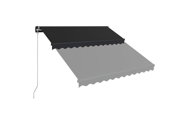Manuell uttrekkbar markise 350x250 cm antrasitt - Hagemøbler - Solbeskyttelse - Markiser - Balkongmarkise