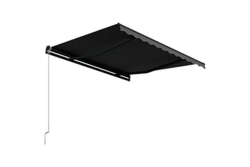 Manuell uttrekkbar markise 350x250 cm antrasitt - Hagemøbler - Solbeskyttelse - Markiser - Balkongmarkise