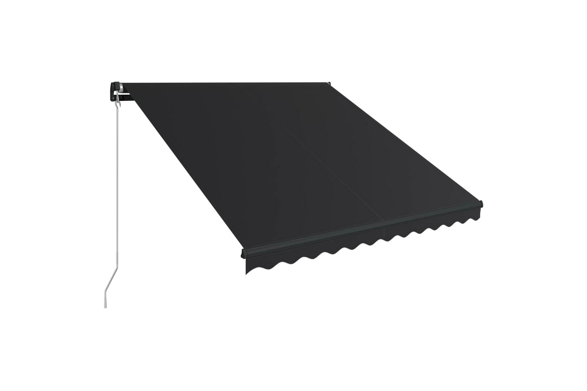 Manuell uttrekkbar markise 350x250 cm antrasitt - Hagemøbler - Solbeskyttelse - Markiser - Balkongmarkise