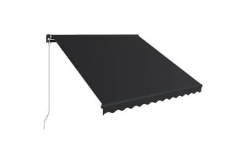Manuell uttrekkbar markise 350x250 cm antrasitt - Hagemøbler - Solbeskyttelse - Markiser - Balkongmarkise