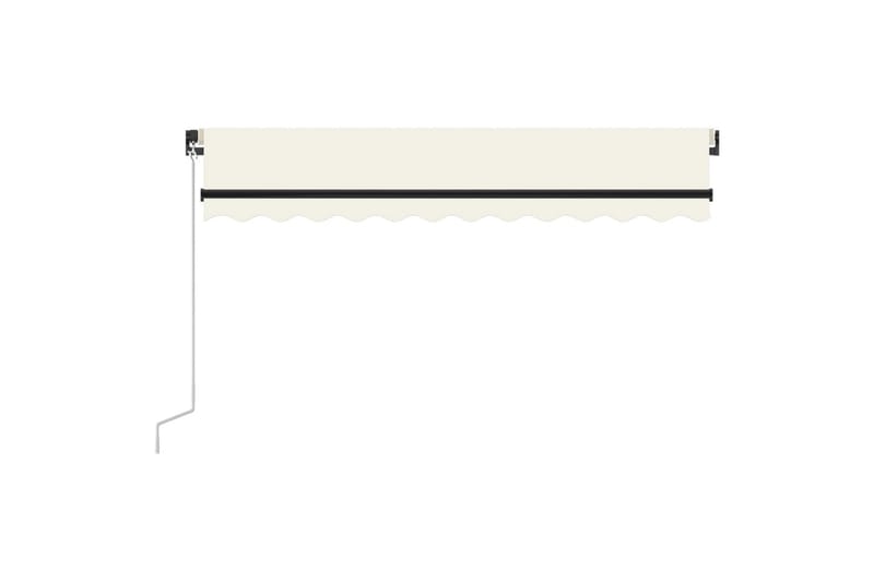 Manuell uttrekkbar markise 350x250 cm kremhvit - Krem - Hagemøbler - Solbeskyttelse - Markiser - Balkongmarkise