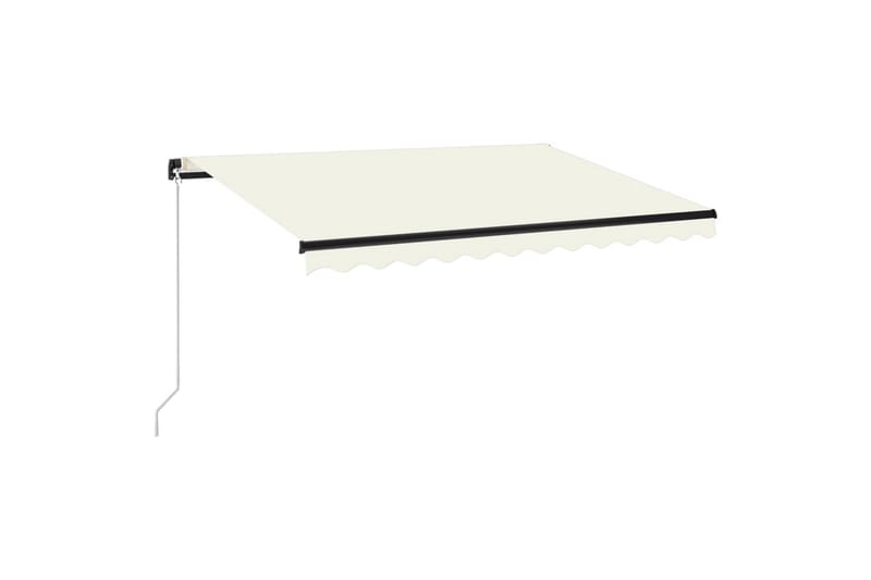 Manuell uttrekkbar markise 350x250 cm kremhvit - Krem - Hagemøbler - Solbeskyttelse - Markiser - Balkongmarkise