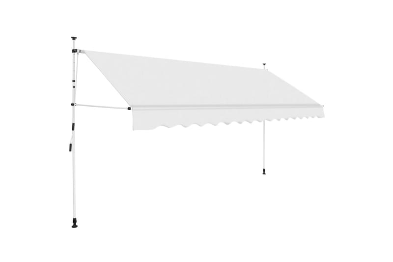 Manuell uttrekkbar markise 400 cm kremhvit - Balkongmarkise - Markiser - Terrassemarkise