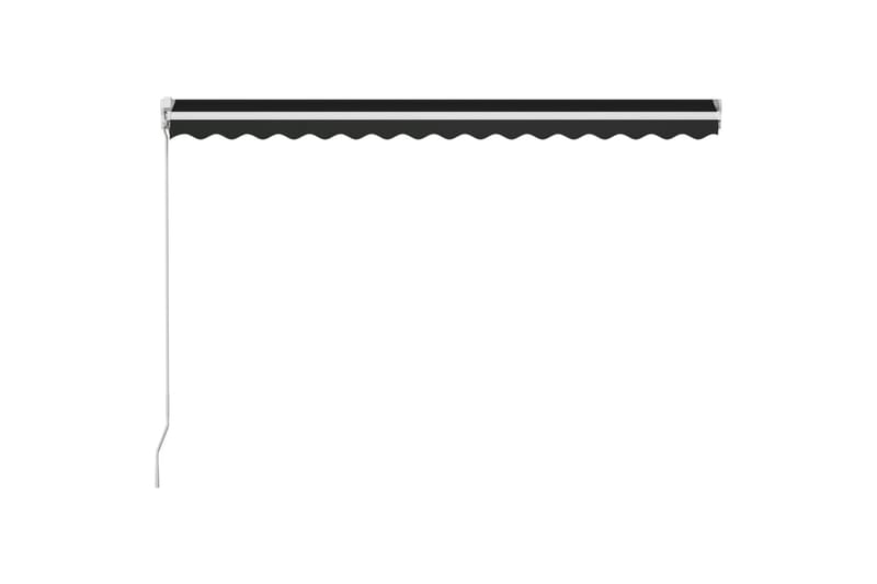 Manuell uttrekkbar markise 400x300 cm antrasitt - Grå - Balkongmarkise - Markiser - Terrassemarkise