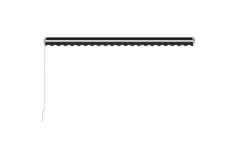Manuell uttrekkbar markise 500x300 cm antrasitt - Balkongmarkise - Markiser - Terrassemarkise
