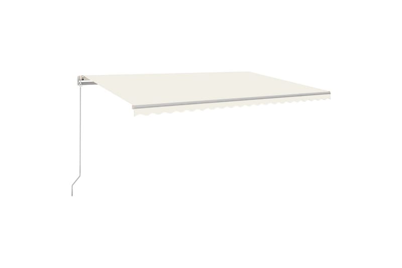 Manuell uttrekkbar markise 500x300 cm kremhvit - Krem - Hagemøbler - Solbeskyttelse - Markiser - Balkongmarkise