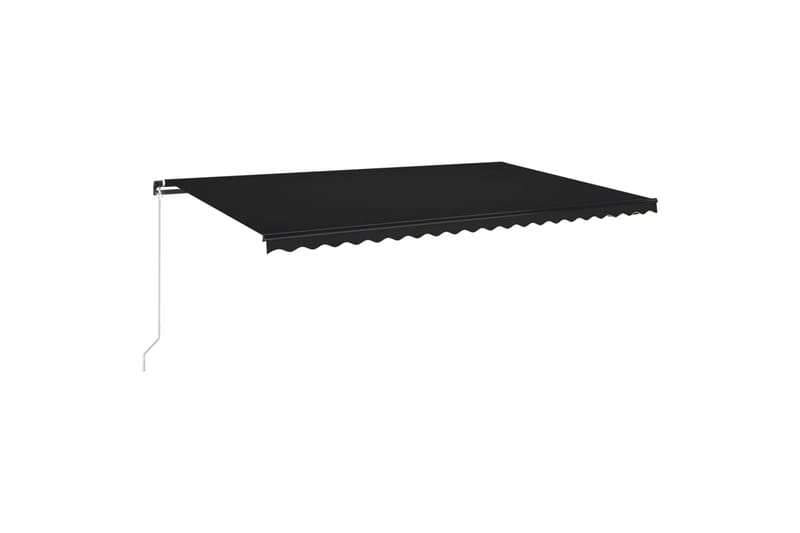 Manuell uttrekkbar markise 500x350 cm antrasitt - Antrasittgrå - Hagemøbler - Solbeskyttelse - Markiser - Balkongmarkise