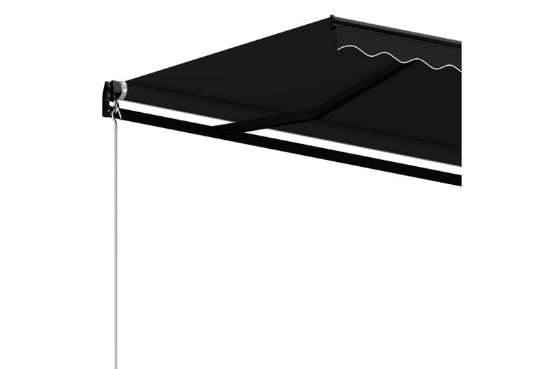 Manuell uttrekkbar markise 500x350 cm antrasitt - Antrasittgrå - Balkongmarkise - Markiser - Terrassemarkise