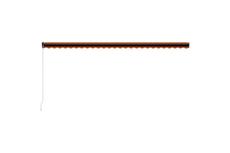 Manuell uttrekkbar markise 600x300 cm oransje & brun - Vindusmarkise - Markiser
