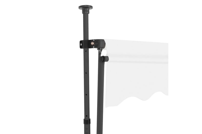 Manuell uttrekkbar markise med LED 150 cm kremhvit - Krem - Hagemøbler - Solbeskyttelse - Markiser - Vindusmarkise