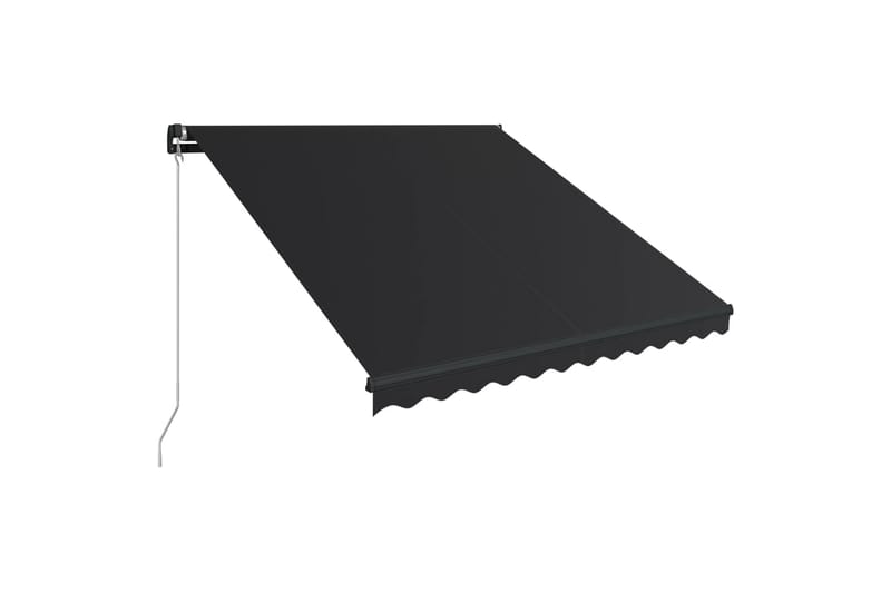 Manuell uttrekkbar markise med LED 300x250 cm antrasitt - Balkongmarkise - Markiser - Terrassemarkise