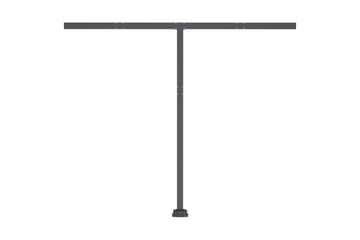 Manuell uttrekkbar markise med LED 300x250 cm gul og hvit - Gul - Hagemøbler - Solbeskyttelse - Markiser - Balkongmarkise