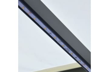 Manuell uttrekkbar markise med LED 300x250 cm kremhvit - Hagemøbler - Solbeskyttelse - Markiser - Vindusmarkise