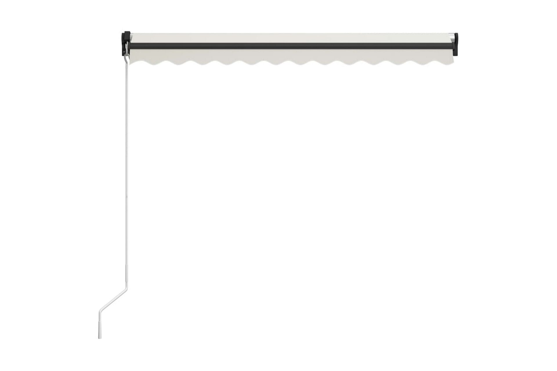 Manuell uttrekkbar markise med LED 300x250 cm kremhvit - Hagemøbler - Solbeskyttelse - Markiser - Vindusmarkise