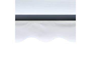 Manuell uttrekkbar markise med LED 300x250 cm kremhvit - Hagemøbler - Solbeskyttelse - Markiser - Vindusmarkise