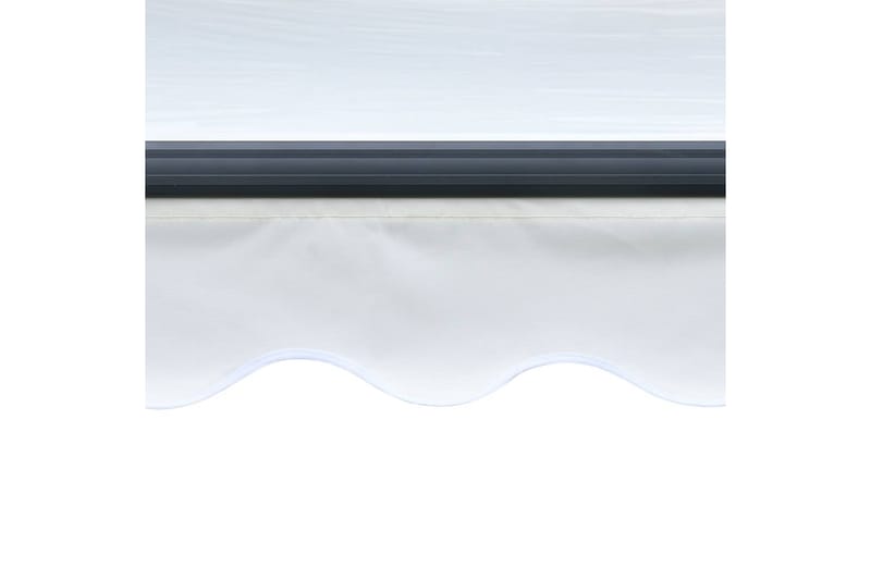 Manuell uttrekkbar markise med LED 300x250 cm kremhvit - Hagemøbler - Solbeskyttelse - Markiser - Vindusmarkise
