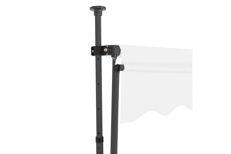 Manuell uttrekkbar markise med LED 350 cm kremhvit - Krem - Hagemøbler - Solbeskyttelse - Markiser - Balkongmarkise