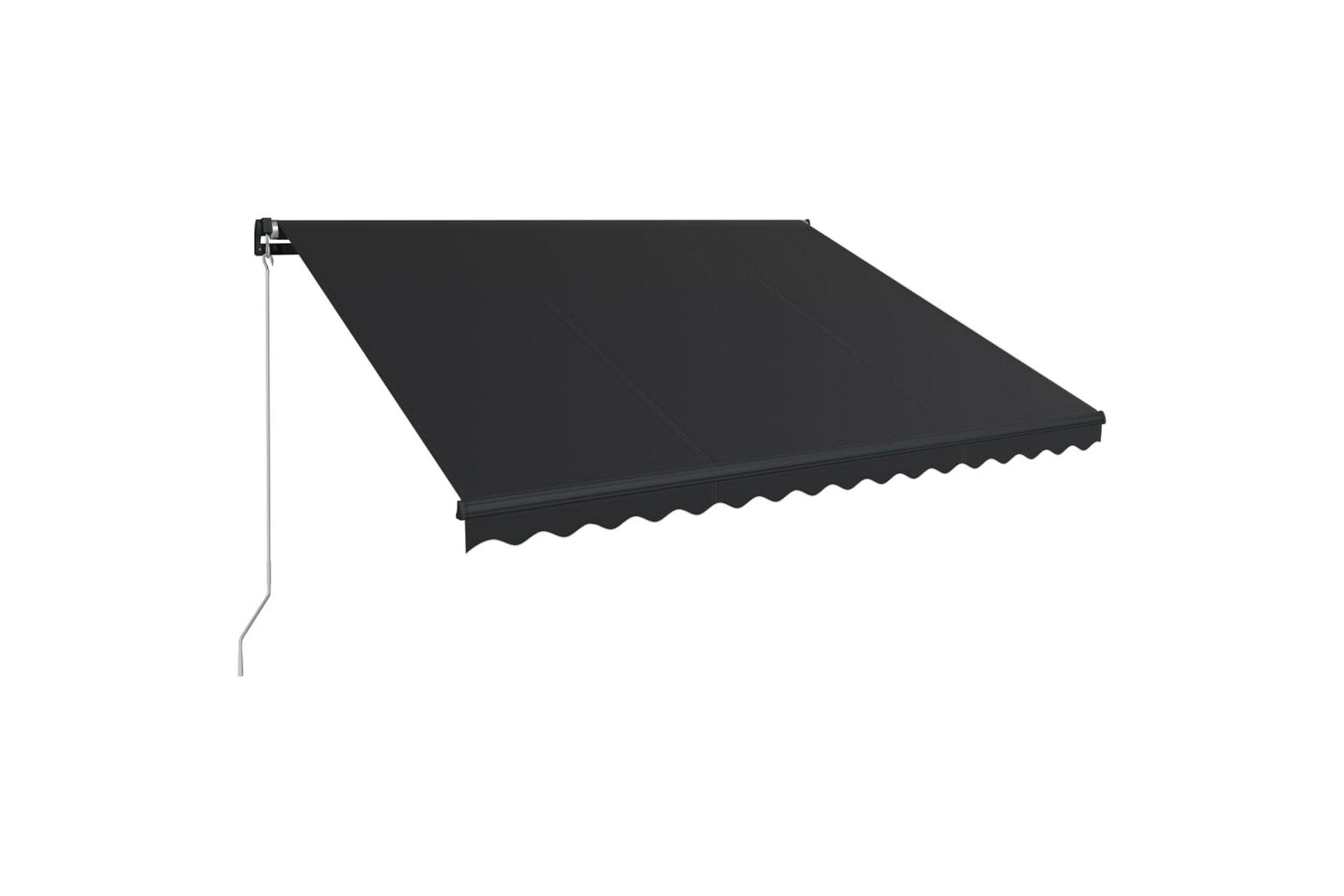 Manuell uttrekkbar markise med LED 450x300 cm antrasitt - Hagemøbler - Solbeskyttelse - Markiser - Balkongmarkise