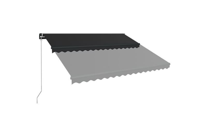 Manuell uttrekkbar markise med LED 450x300 cm antrasitt - Hagemøbler - Solbeskyttelse - Markiser - Balkongmarkise