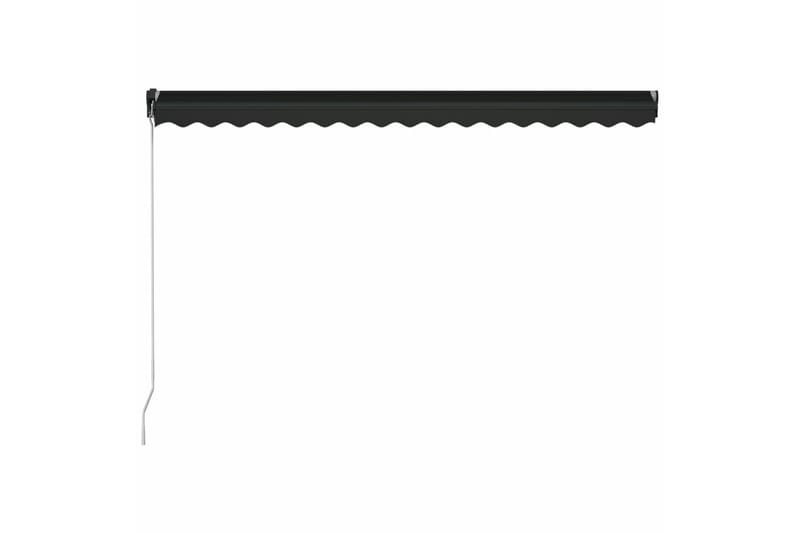 Manuell uttrekkbar markise med LED 450x300 cm antrasitt - Hagemøbler - Solbeskyttelse - Markiser - Balkongmarkise