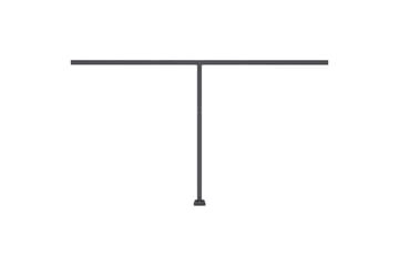 Manuell uttrekkbar markise med LED 450x300 cm gul og hvit - Gul - Hagemøbler - Solbeskyttelse - Markiser - Balkongmarkise