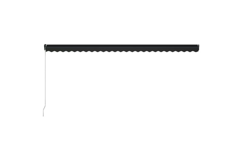 Manuell uttrekkbar markise med LED 600x300 cm antrasitt - Balkongmarkise - Markiser - Terrassemarkise