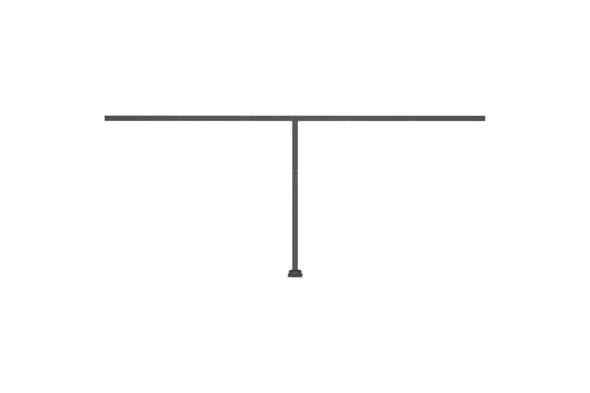 Manuell uttrekkbar markise med LED 600x350 cm kremhvit - Krem - Hagemøbler - Solbeskyttelse - Markiser - Balkongmarkise