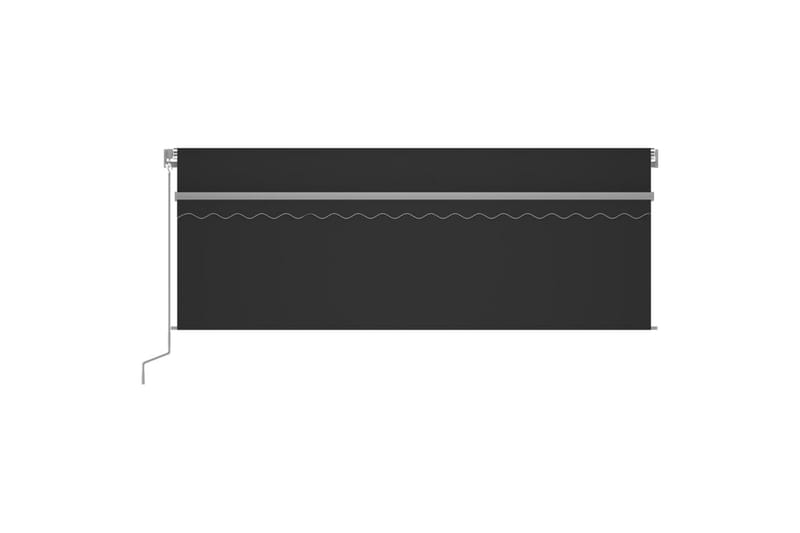 Manuell uttrekkbar markise med rullegardin 4x3 m antrasitt - Antrasittgrå - Vindusmarkise - Markiser