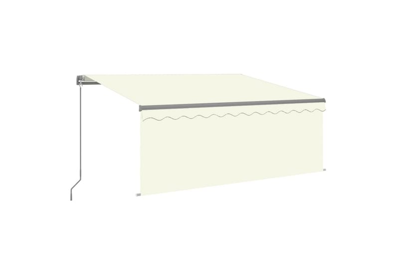 Manuell uttrekkbar markise rullegardin&LED 3,5x2,5 m - Krem - Hagemøbler - Solbeskyttelse - Markiser - Vindusmarkise