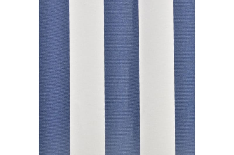 Markiseduk blå og hvit 4 x 3 m (ramme ikke inkludert) - Markiser - Markisevev & markisestoff