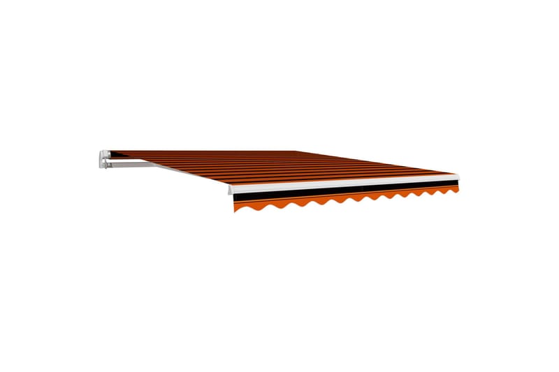 Markiseduk oransje og brun 300x250 cm - Vindusmarkise - Markiser - Solbeskyttelse vindu