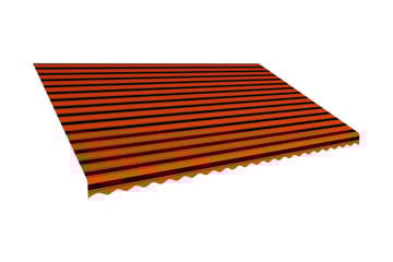 Markiseduk oransje og brun 500x300 cm - Hagemøbler - Solbeskyttelse - Markiser