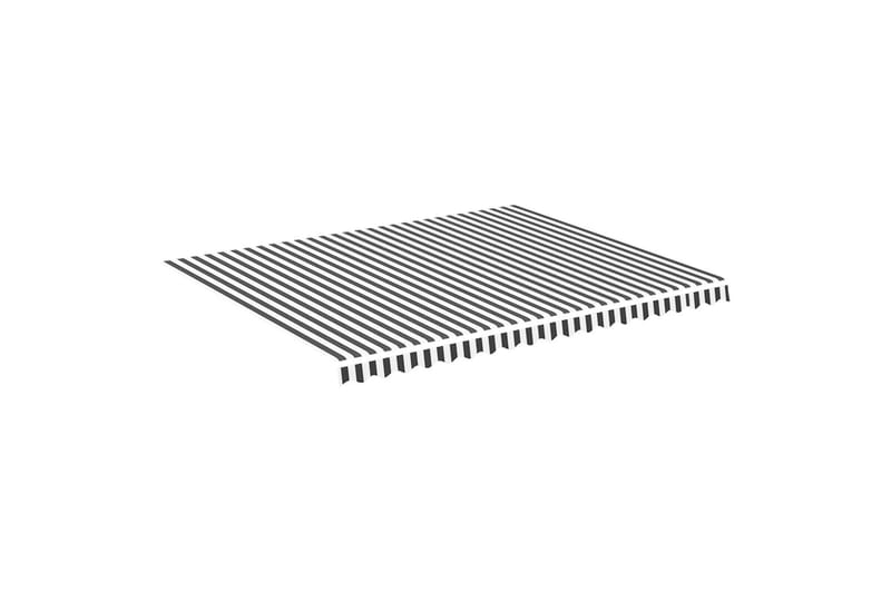 Erstatningsduk for markise antrasitt og hvit 4,5x3,5 m - Markiser - Markisevev & markisestoff