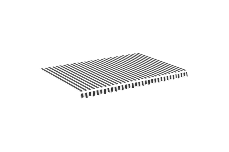 Erstatningsduk for markise antrasitt og hvit 4,5x3 m - Markiser - Markisevev & markisestoff